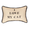 I Love My Cat 12.5x8" Soft Throw Pillow