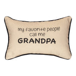 Polyester Accent Pillow Grandpa Phrase – 12.5x8 Inch by Manual Woodworkers