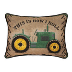Decorative Rectangular Pillow THIS IS HOW I ROLL – 18x13 Inch Cotton Blend by Manual Woodworkers