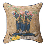 Floral Texas Blue Bonnets Pillow – 17 x 17 inch by Manual Woodworkers