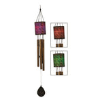 Rechargeable LED Wind Chime – 34" Garden Accent by Manual Woodworkers