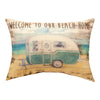 Camping Welcome Beach House Polyester Throw Pillow