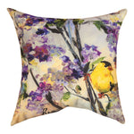 Bird Lover’s 18" Yellow Bird Climaweave Accent Pillow by Manual Woodworkers