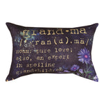 Polyester Word Pillow 12.5x8" – Grandma Definition by Manual Woodworkers