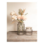 Frog Lid Glass Jar – Set of 6 Large Grey Metal and Glass Container for Household Storage by Manual Woodworkers