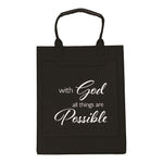 Eco-Friendly Felt Tote With God Design Reusable by Manual Woodworkers