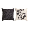 Black and White Flower Design 18 Inch Climaweave Cushion