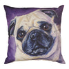 Pug Dog 18 Inch Indoor/Outdoor Climaweave Pillow