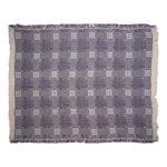 Blue Plaid Throw 2-Layer Cotton 46x60 inch by Manual Woodworkers