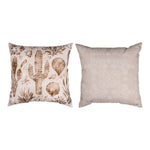 Polyester Decorative Pillow SUCCULENTS Botanical Art – 18" Square by Manual Woodworkers