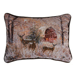 Nature-Inspired Accent Pillow WINTER MOONLIGHT – 17x12 Inch by Manual Woodworkers