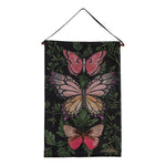 Printed Fabric Wallhanging 17x26" – Dark Succulents Design by Manual Woodworkers