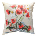 Carnations in Checkered Vase Pillow 18 Inch Climaweave by Manual Woodworkers