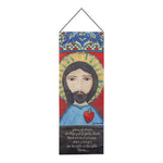 Polyester Religious Wall Art 13x36 Inch – Sacred Heart Spanish Version by Manual Woodworkers