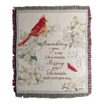 50x60 Inch Remembering You Woven Memorial Throw – Cotton by Manual Woodworkers