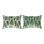 Ferns and Mushrooms Printed Pillow – 18x13 inch Climaweave by Manual Woodworkers