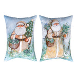 Santa Holiday Accent Pillow – 13x18 inch Climaweave by Manual Woodworkers
