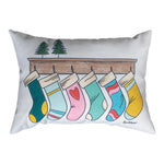 18x13 Inch Climaweave Pillow – Waiting for Santa Holiday Design by Manual Woodworkers