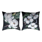 Magnolia and Dogwood Floral Climaweave Pillow – 18 Inch Square by Manual Woodworkers