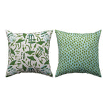 Garden Ferns and Mushrooms Decorative Cushion – 18 Inch by Manual Woodworkers