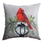 Cardinal on Light Post Decorative Pillow by Manual Woodworkers