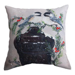 18" Chickadee Climaweave Pillow – Bird and Mailbox Nature Scene by Manual Woodworkers