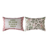 Text Print Accent Pillow