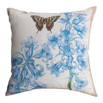 18x18 Inch Bluebells Botanical Climaweave Pillow for Sofa or Bed by Manual Woodworkers