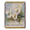 Dogwood With Verse Cotton Tapestry Throw – 50" x 60" Blanket