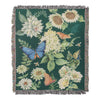 Flutter And Flowers Cotton Tapestry Throw – 50" x 60" Blanket