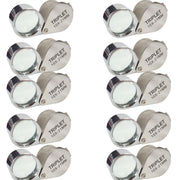 Pack of 10 Single Loupes – 10X Magnification Metal Frame for Science & Hobby