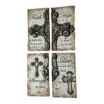Decorative Cross Wall Plaque – 10.25" Religious Wall Art by Manual Woodworkers