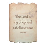 The Lord Is My Shepherd Wooden Word Sign Set of 2 - 11.75"W Rustic Faith Wall Decor by Manual Woodworkers