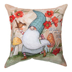 Manual Woodworkers Whimsical Woodland Pillow – Durable 18x18 inch Gnome Design Accent