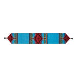 Decorative Table Runner Flame Bright – 12.5x7" Blue-Red Rayon-Poly Accent by Manual Woodworkers