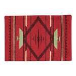 Flame Table Placemat – 18x12.5" Red Polyester-Rayon Elegant Dining Accent by Manual Woodworkers
