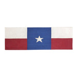 Lone Star Flag Runner – 13x36" Cotton-Poly Blend Patriotic Red Decorative Table Accent by Manual Woodworkers