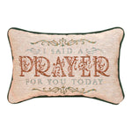 Daily Dev Today I Said Word Pillow – 12.5x8" Cotton-Poly Blend Natural Green Accent Cushion by Manual Woodworkers