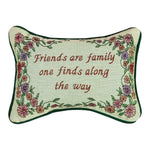 Friends Are … Word Throw Pillow 12.5x8" Cotton-Poly-Polypropylene Decorative Accent Pillow by Manual Woodworkers