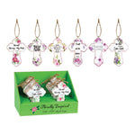 Florally Inspired Cross Assortment Set of 18 - 4.72"W Polyresin Decorative Faith Accents by Manual Woodworkers