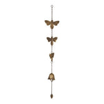 Hanging Bee Wind Chime – Brown Garden Decor 16.54" by Manual Woodworkers