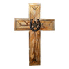 Horseshoe wood cross