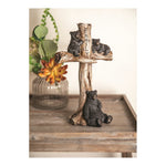 Poly Resin Wildlife Table Cross - 10"H Black Bear Rustic Cabin Decor by Manual Woodworkers