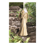 Resin Angel Garden Statue - 16.5"H White Polyresin Outdoor Decor by Manual Woodworkers