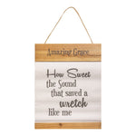 Amazing Grace Canvas Wall Decor – 15.75" by Manual Woodworkers