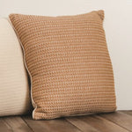 Manual Woodworkers 21x21 Bronze Zig Zag Cotton Pillow – Bold Modern Accent
