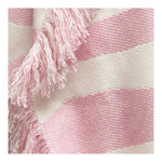 Animal Motif Accent Throw ZEBRA Natural and Pink – 48x60 Inch by Manual Woodworkers