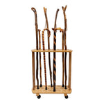 Wood Walking Stick Display Stand (27.55") by Manual Woodworkers