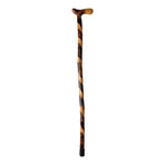 Wooden Flat Handle Cane - 35"L Classic Solid Wood Walking Cane Durable Traditional Design by Manual Woodworkers