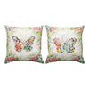 Colorful Butterfly Squares Throw Pillow – Durable Polyester Outdoor Cushion